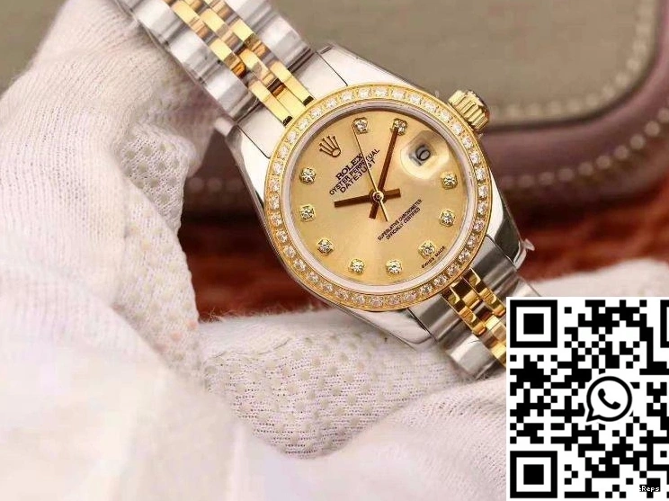 Gold 28mm Gold Dial Lady Datejust 18K Plating Rolex 0715
